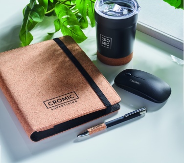 Logo trade promotional gifts image of: A5 portfolio in cork