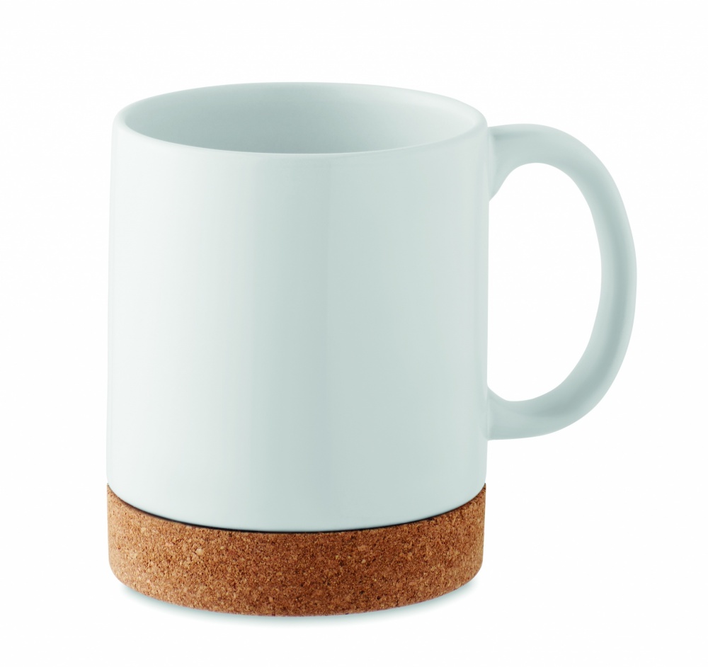Logotrade advertising products photo of: Ceramic cork mug 280 ml