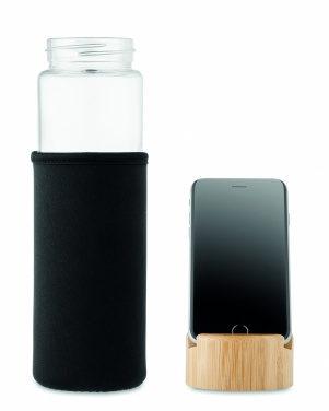 Logotrade corporate gift image of: Glass bottle bamboo lid 600ml