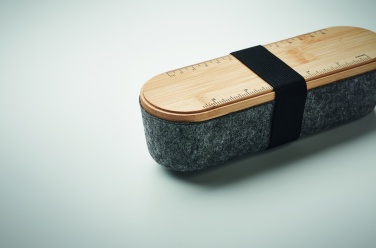 Logotrade promotional giveaway image of: RPET felt pencil case with lid