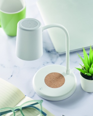 Logo trade corporate gift photo of: Wireless charger, lamp speaker