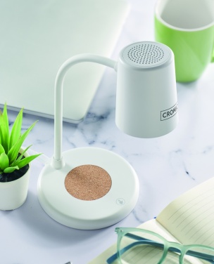 Logo trade promotional gift photo of: Wireless charger, lamp speaker