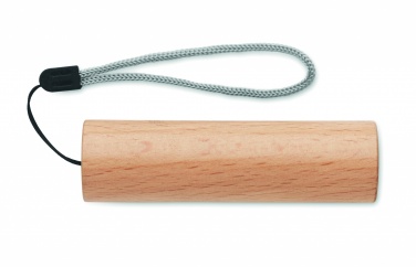 Logo trade promotional items picture of: Beech wood rechargeable torch