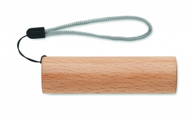 Logo trade promotional merchandise image of: Beech wood rechargeable torch