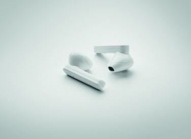 Logotrade promotional giveaway image of: TWS earbuds with solar charger