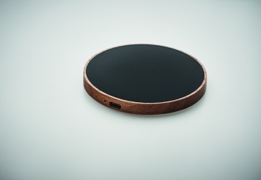 Logotrade promotional giveaway image of: Wireless charger in acacia 15W