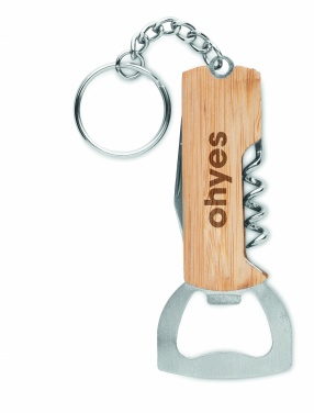 Logo trade promotional merchandise photo of: 3 in 1 bamboo pocket tool