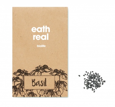 Logo trade business gift photo of: Basil seeds in craft envelope
