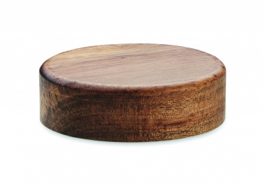 Logo trade promotional merchandise picture of: Wireless charger in acacia 15W