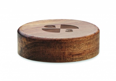 Logo trade promotional products image of: Wireless charger in acacia 15W