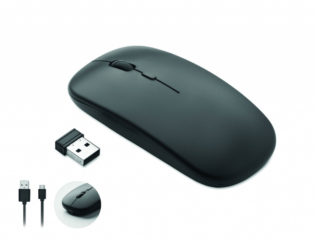 Logo trade advertising products image of: Rechargeable wireless mouse
