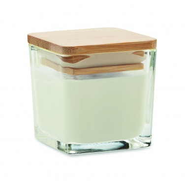 Logo trade promotional items image of: Squared fragranced candle 50gr