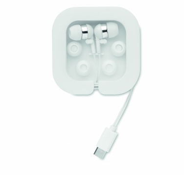Logo trade corporate gifts image of: Ear phones with silicone covers