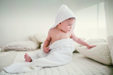 Logo trade advertising products image of: Cotton hooded baby towel