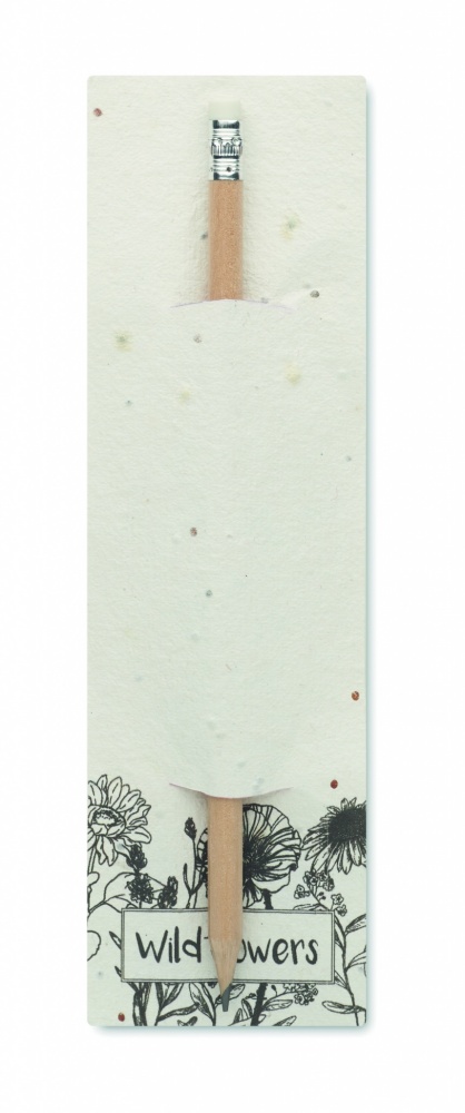 Logo trade advertising product photo of: Natural pencil in seeded pouch