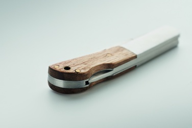 Logo trade business gift photo of: Foldable knife in acacia wood