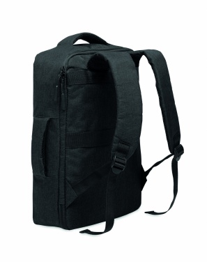 Logo trade promotional giveaways image of: A safe 15-inch laptop backpack made of 300D RPET with a 210D RPET lining and customizable printing.