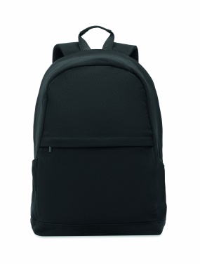 Logotrade corporate gift picture of: A 15-inch laptop backpack made of recycled pre-consumer cotton and recycled polyester with customizable printing.