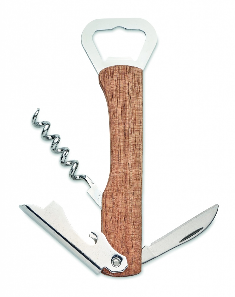 Logotrade corporate gift image of: 3 in 1 bamboo bottle opener WOOL