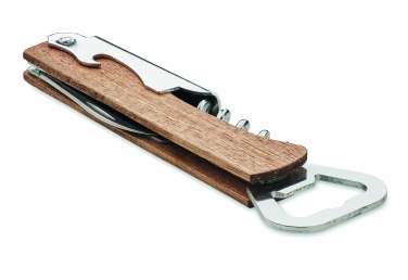 Logo trade promotional item photo of: 3 in 1 bamboo bottle opener WOOL