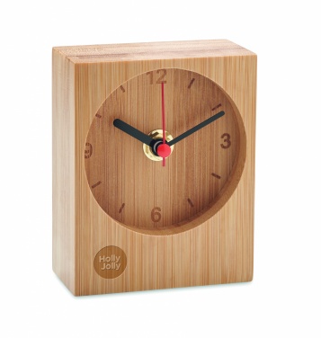 Logo trade promotional products picture of: Bamboo table clock