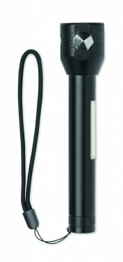 Logo trade promotional gifts picture of: 3-in-1 aluminum flashlight with an emergency hammer and seatbelt cutter, customizable with printing