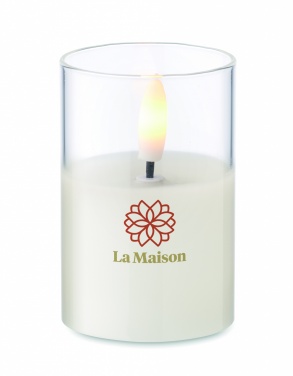 Logo trade promotional gift photo of: LED wax candle in glass holder