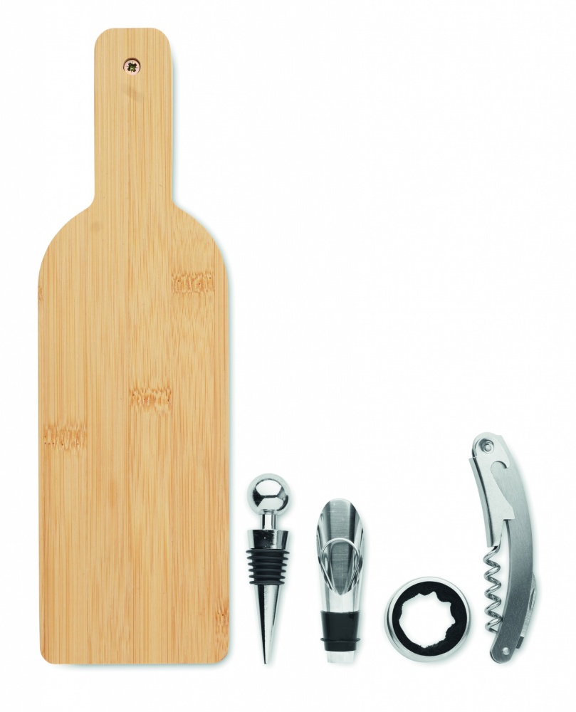 Logo trade promotional merchandise picture of: Bottle shaped wine set