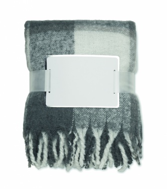 Logo trade promotional merchandise picture of: Chequered mohair blanket