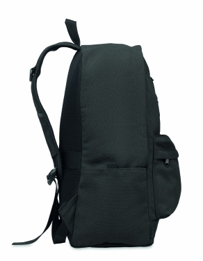 Logotrade promotional giveaway image of: A 15-inch laptop backpack made of recycled pre-consumer cotton with customizable printing