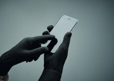 Logotrade advertising product picture of: Knitted gloves in RPET