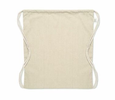 Logo trade promotional gift photo of: Recycled cotton drawstring bag