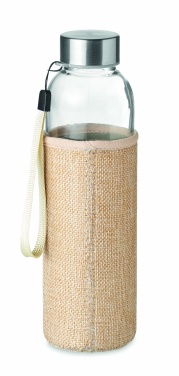 Logotrade corporate gift picture of: Glass bottle in pouch 500ml