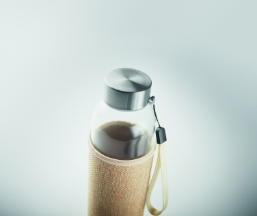 Logo trade promotional gifts image of: Glass bottle in pouch 500ml