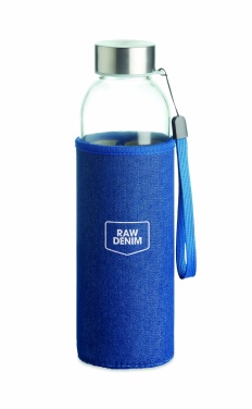 Logo trade promotional products image of: Glass bottle in pouch 500 ml