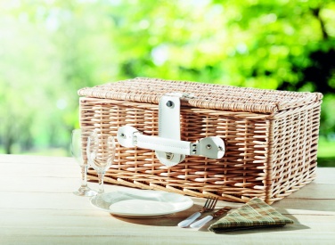 Logotrade advertising product picture of: Wicker picnic basket 2 people
