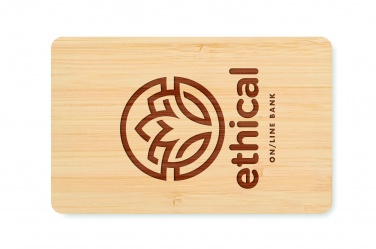 Logo trade advertising product photo of: RFID card in bamboo material