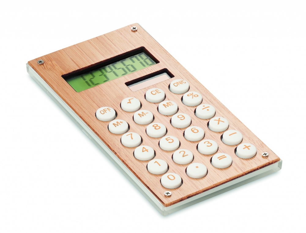 Logotrade corporate gift picture of: 8 digit bamboo calculator