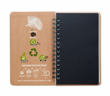 Logo trade promotional item photo of: A5 Pine tree GROWNOTEBOOK™