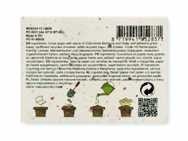 Logotrade business gift image of: Grass/seed paper memo pad