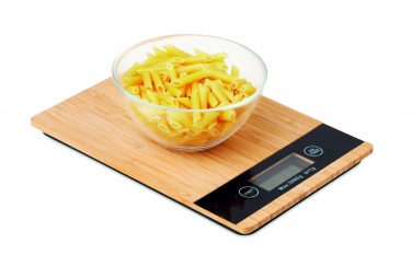 Logo trade promotional gifts image of: Bamboo digital kitchen scales