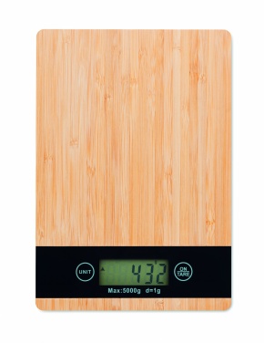 Logotrade promotional gift image of: Bamboo digital kitchen scales