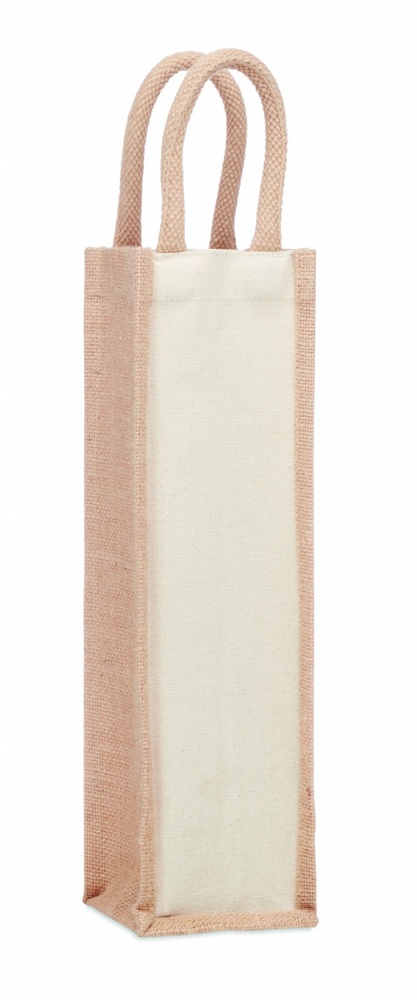 Logotrade promotional giveaway picture of: Jute wine bag for one bottle