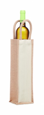 Logo trade promotional items image of: Jute wine bag for one bottle