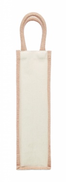 Logo trade promotional products image of: Jute wine bag for one bottle