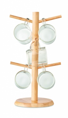 Logo trade promotional gift photo of: Bamboo cup set holder