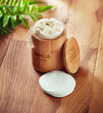 Logo trade promotional merchandise photo of: Bamboo fibre cleansing pad set