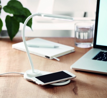 Logo trade promotional item photo of: Desktop light and charger 10W