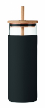 Logotrade promotional product image of: Glass tumbler 450ml bamboo lid