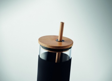 Logo trade promotional products picture of: Glass tumbler 450ml bamboo lid